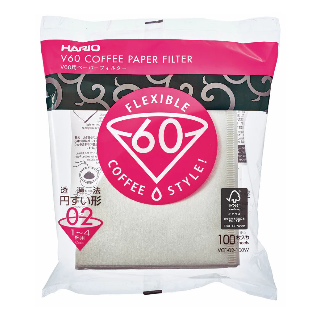 Hario VCF-02-100W Paper Filters Pack (100pcs)